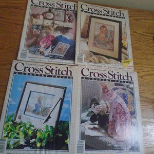 Vintage Cross Stitch Magazines 1990s Lot Of4 Cross Stitch Country Crafts